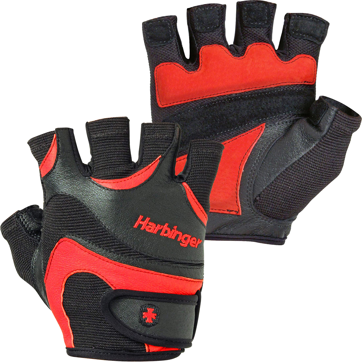 Harbinger 138 FlexFit Weight Lifting Gloves Black/Red eBay