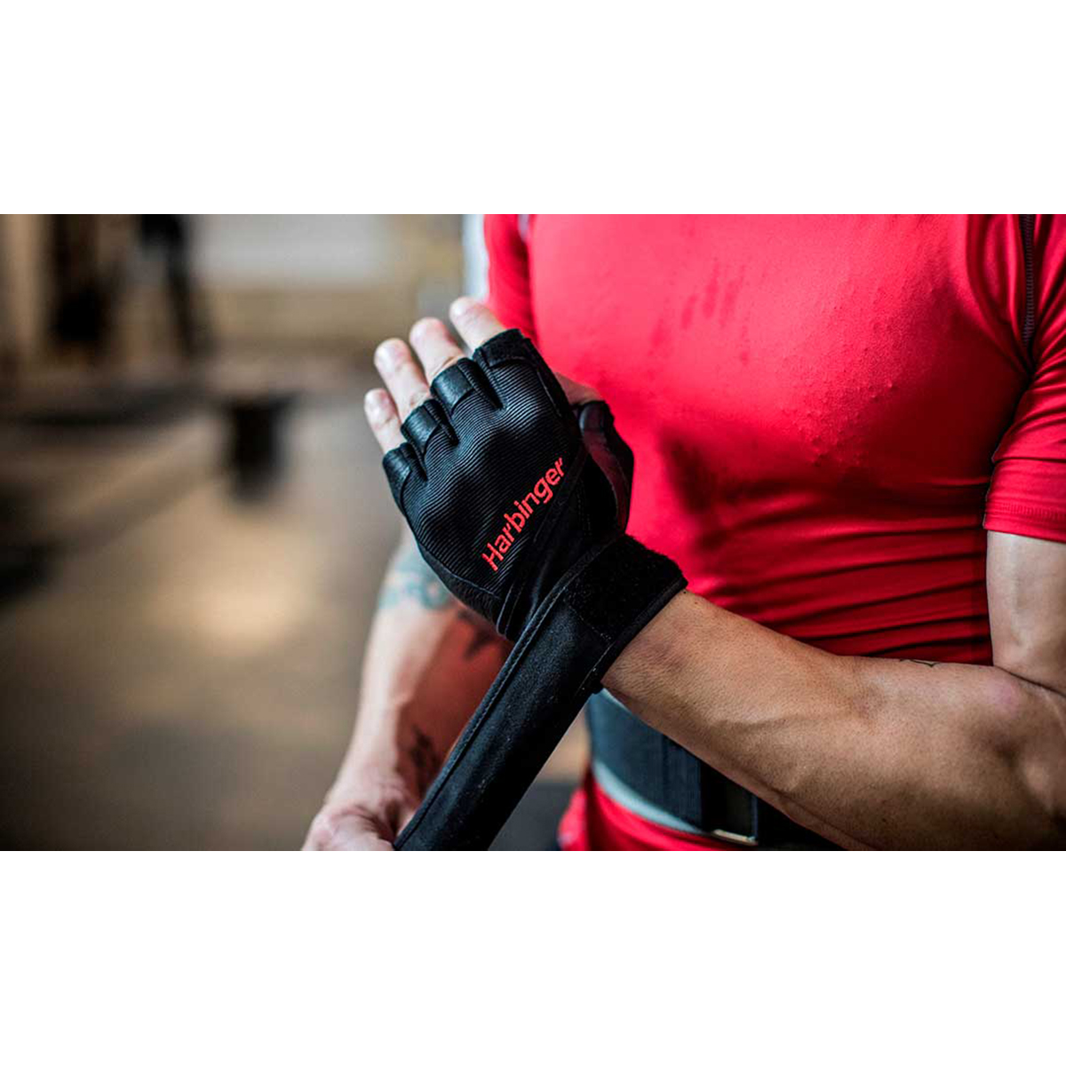 Harbinger 140 Ventilated Pro Wristwrap Weight Lifting Gloves Black eBay