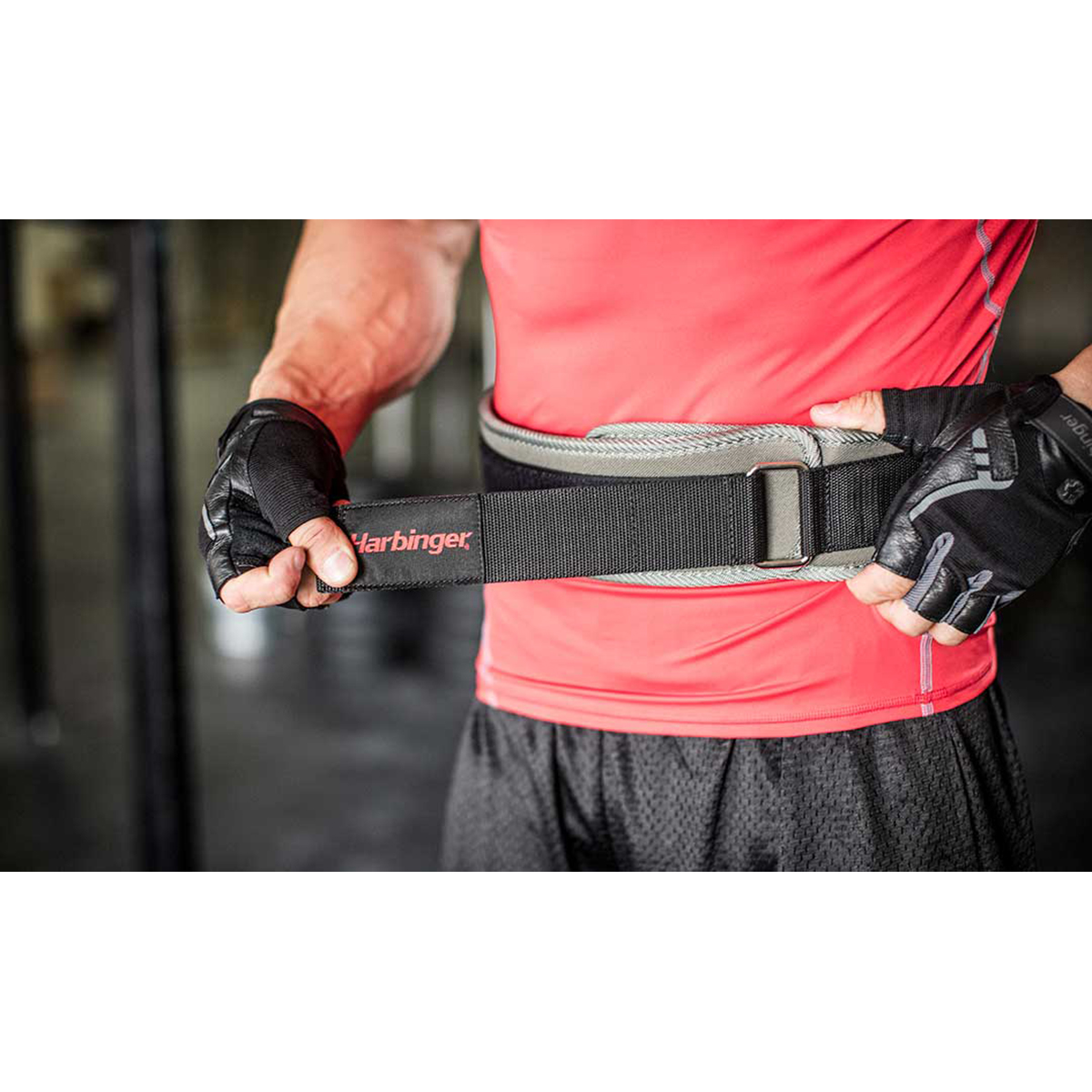 Harbinger 6" Contour FlexFit Weight Lifting Belt Black/Gray/Red eBay