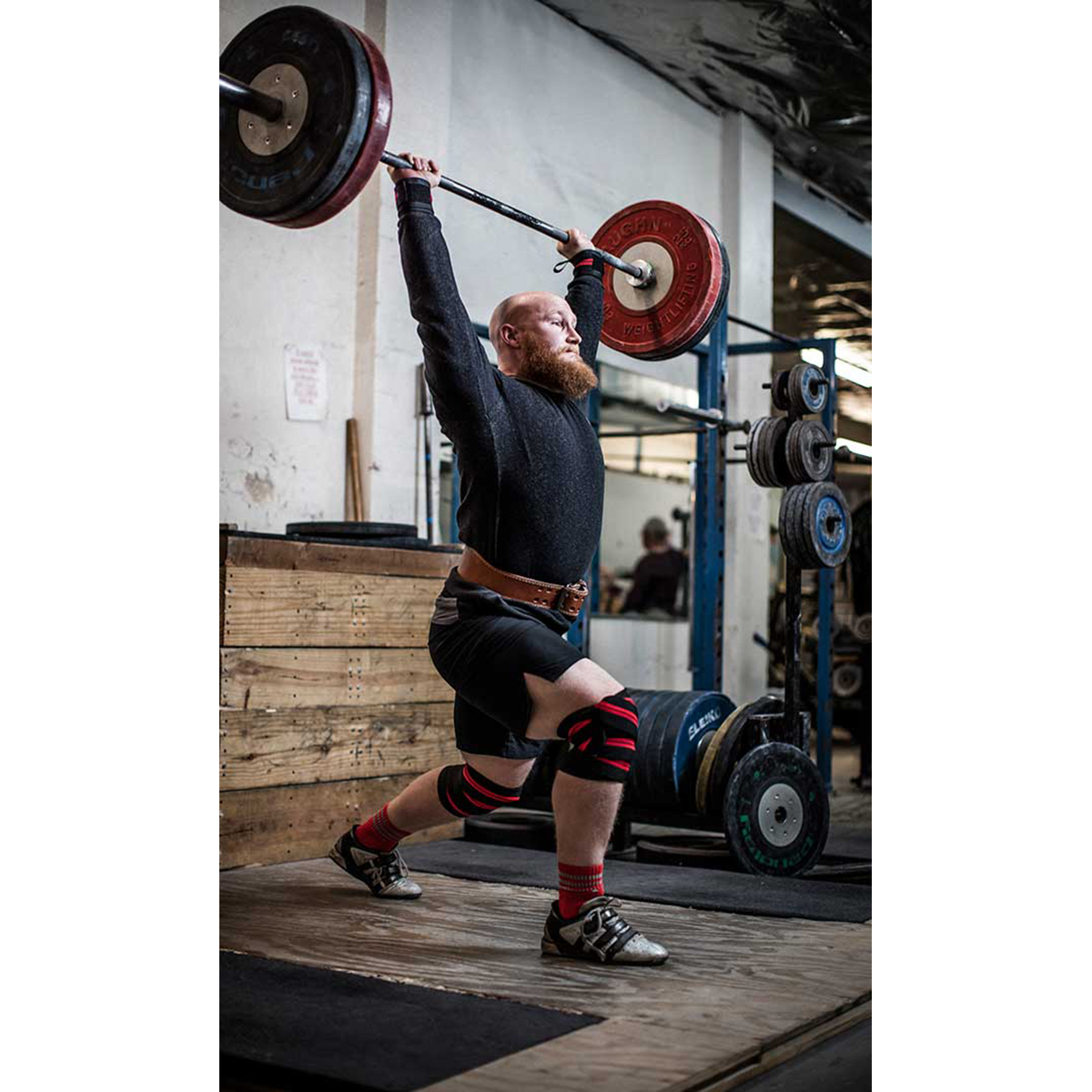 Harbinger 78" Red Line Weight Lifting Knee Wraps - Picture 8 of 15