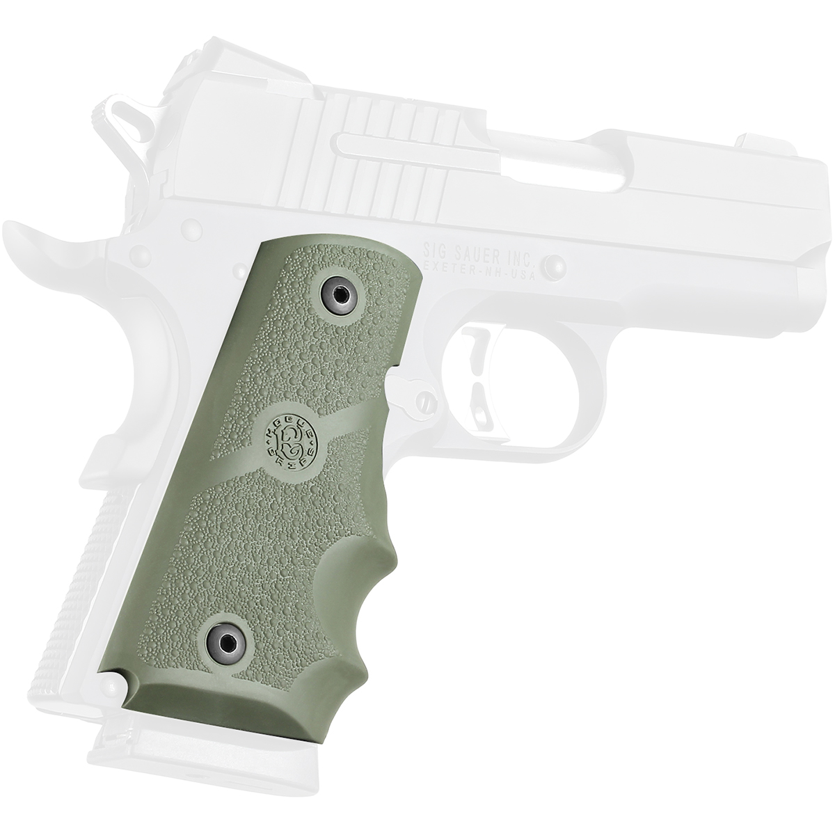 Hogue 1911 Officers Model Rubber Grip with Finger Grooves | eBay