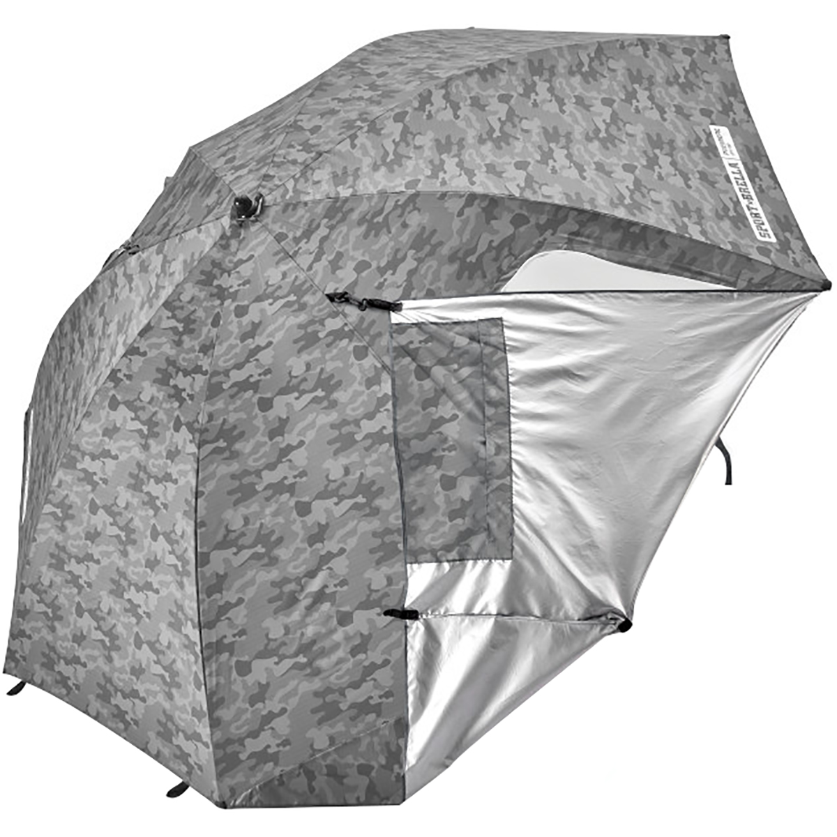 Sport-Brella Premiere 8-Foot Umbrella Shelter - UPF 50+ Sun & Rain Protection With Side Panels
