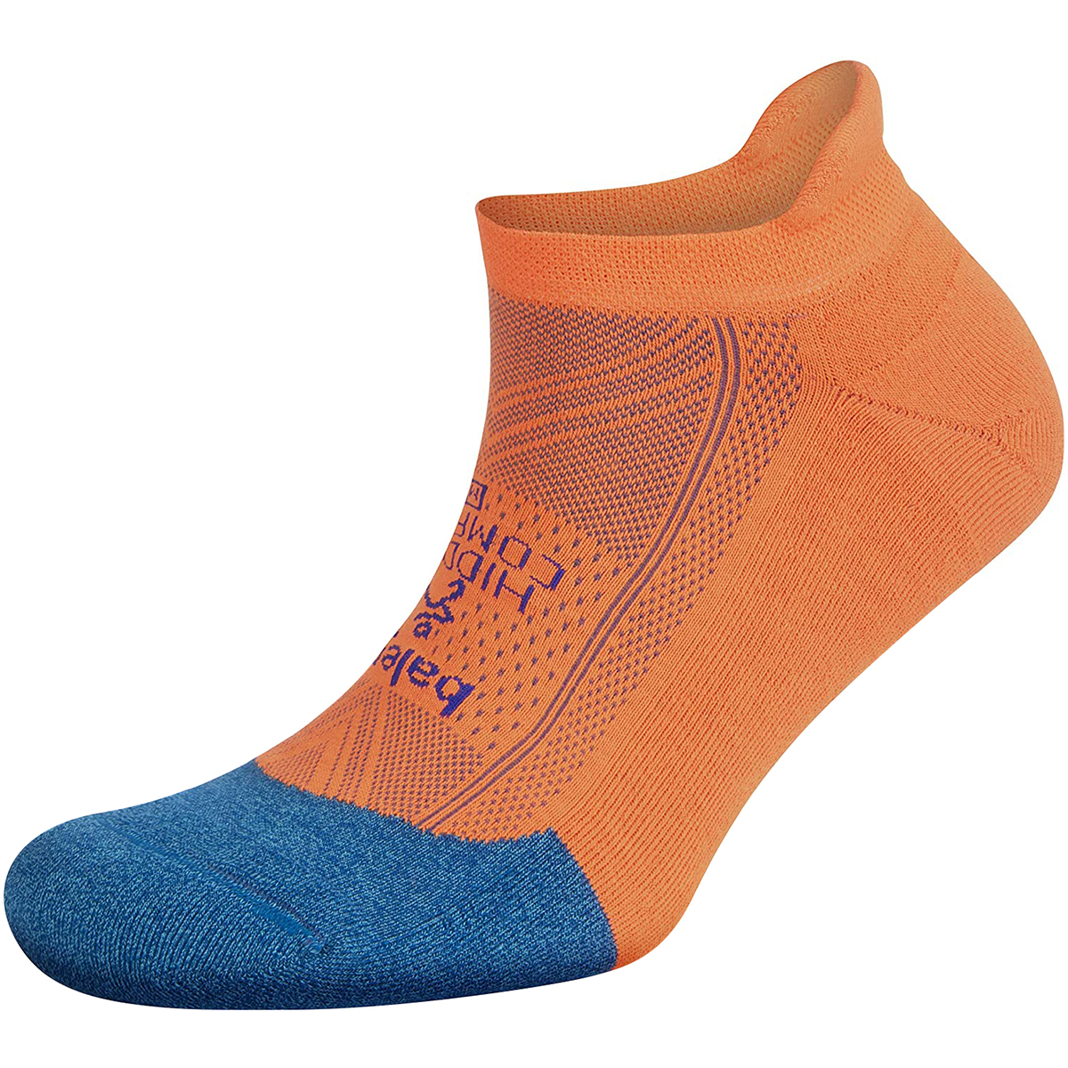 Balega Hidden Comfort No Show Running Socks Denim/Neon Orange eBay
