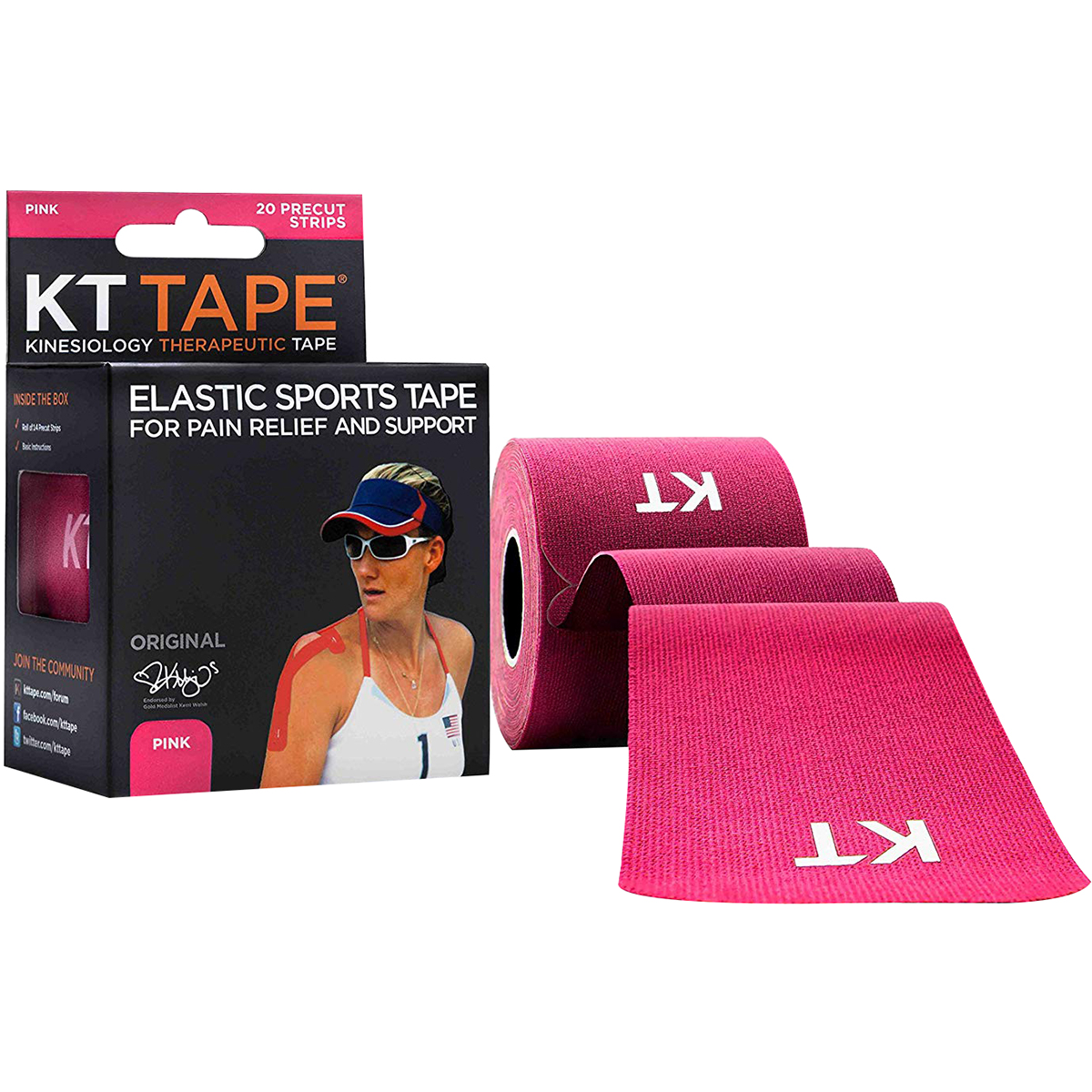Gold 20 Strips KT Tape Cotton 10/" Precut Kinesiology Therapeutic Sports Roll