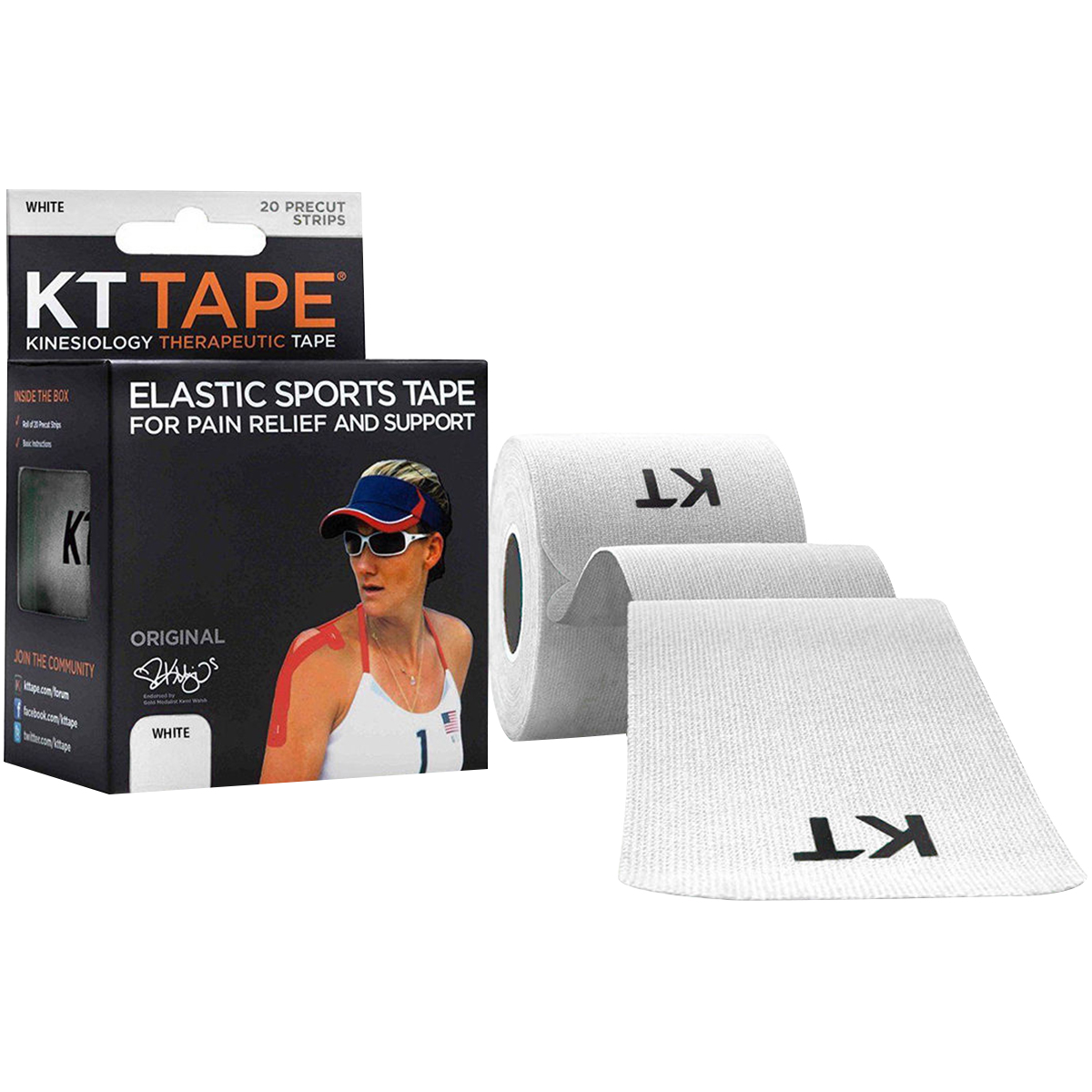Gold 20 Strips KT Tape Cotton 10/" Precut Kinesiology Therapeutic Sports Roll