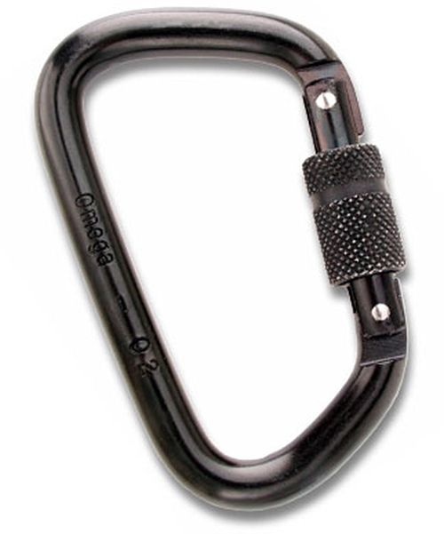 Omega Pacific Modified D 7/16" Steel ScrewLok Carabiner Black 821273602001 eBay