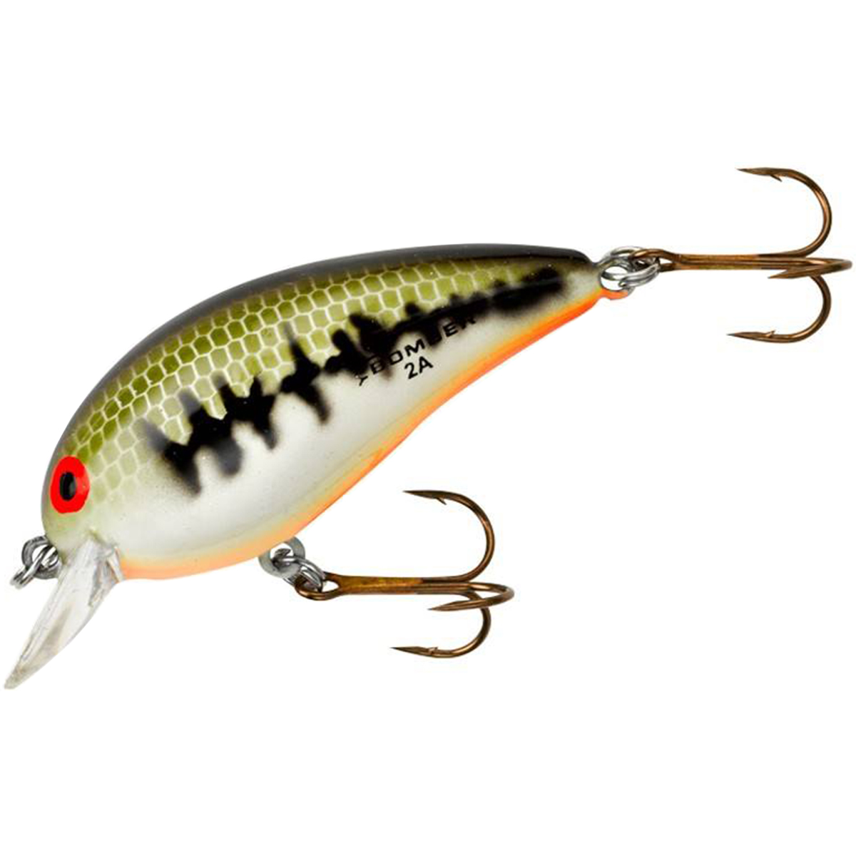 Bomber Model A 1/4 oz Fishing Lure Baby Spotted Bass/Orange Belly