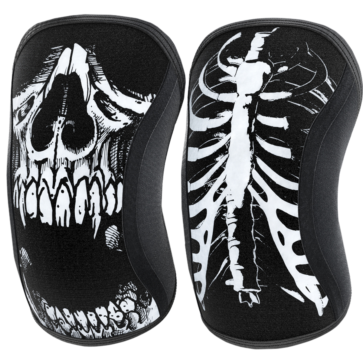 RockTape Assassins Compression Knee Support Sleeves - Skull - Picture 2 of 7