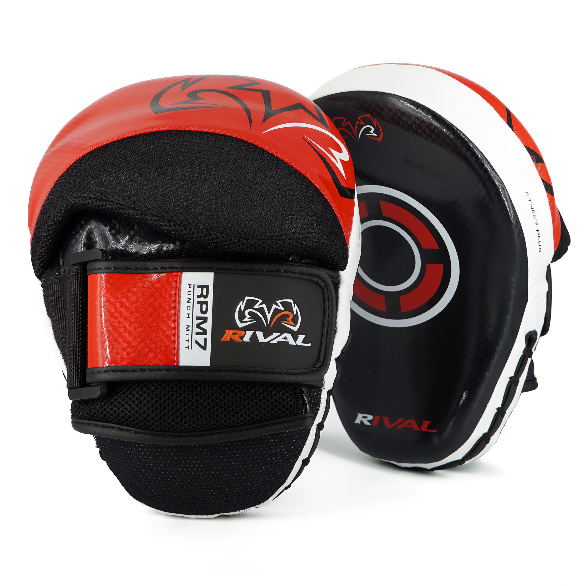 RIVAL Boxing RPM7 Fitness Plus Punch Mitts, Curved Surface, Hook and Loop Wrist - Picture 5 of 13