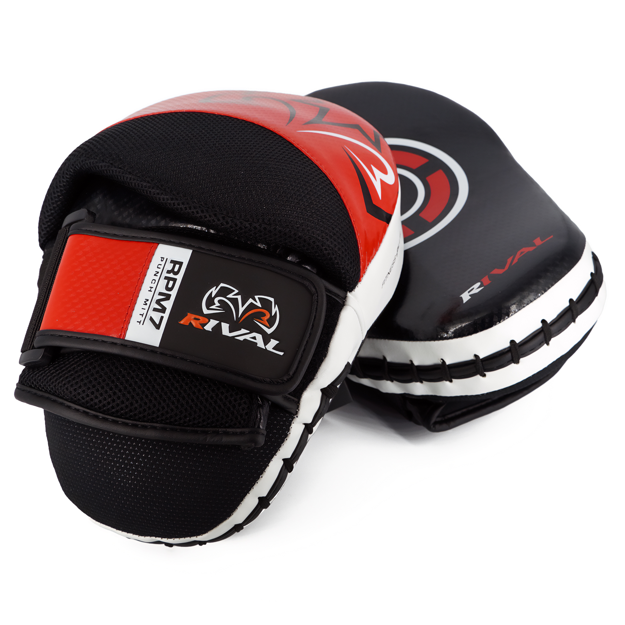 RIVAL Boxing RPM7 Fitness Plus Punch Mitts, Curved Surface, Hook and Loop Wrist - Picture 7 of 13