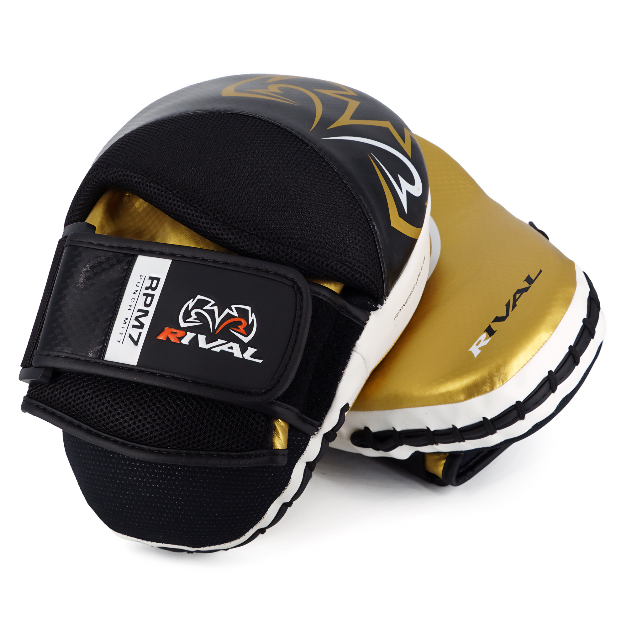 RIVAL Boxing RPM7 Fitness Plus Punch Mitts, Curved Surface, Hook and Loop Wrist - Picture 4 of 13