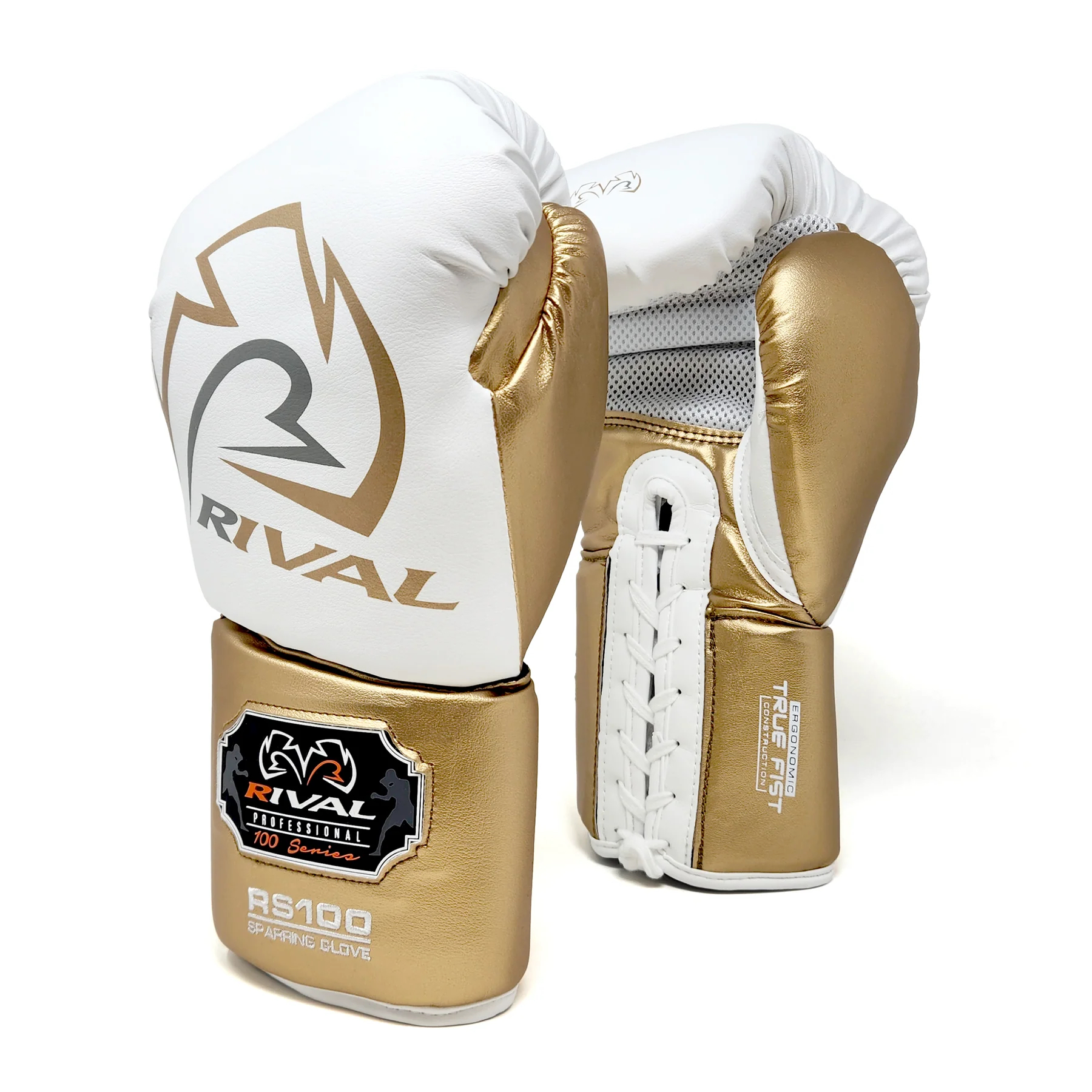 RIVAL Boxing RS100 Pro Lace-Up Sparring Gloves, Ergonomic True Fist Construction - Picture 19 of 19