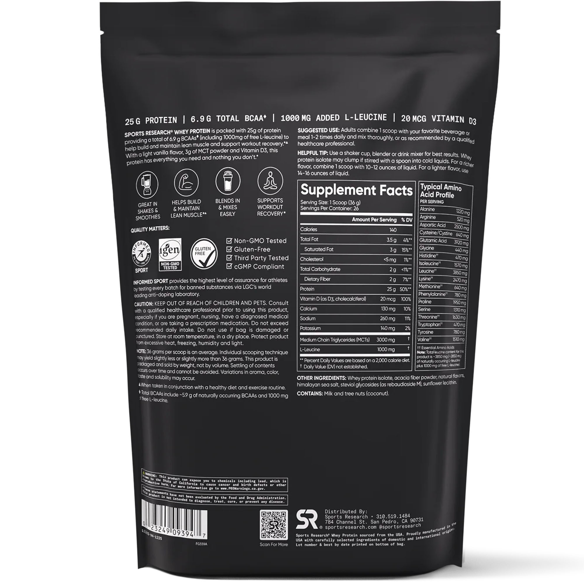 Sports Research Whey Protein Isolate