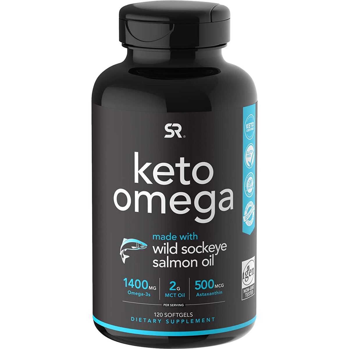Sports Research Keto Omega Dietary Supplement 120 Softgels