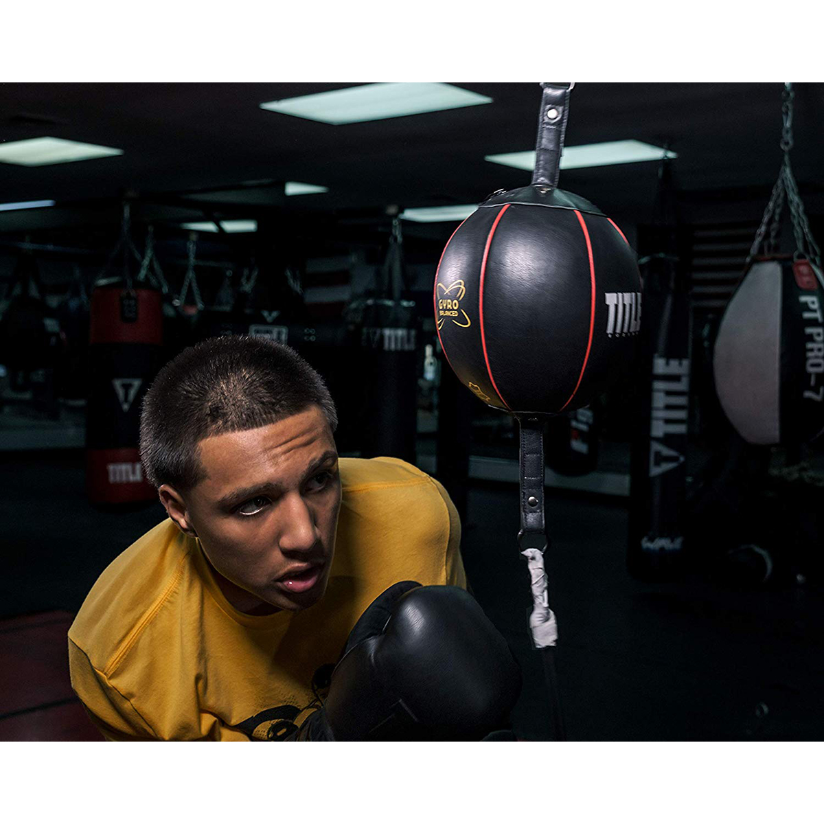 Title Black Boxing Double End Bag