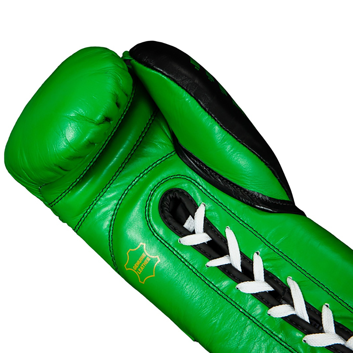 Title Boxing WBC Pro Fight Leather Lace Up Gloves - Green