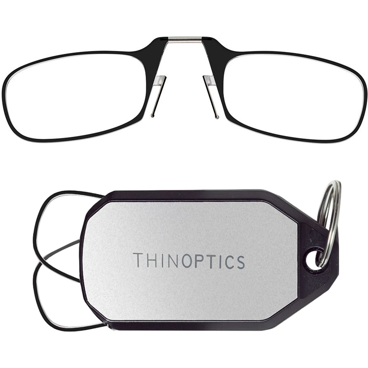 ThinOptics Secure Fit Armless Ultralight Reading Glasses with Keychain