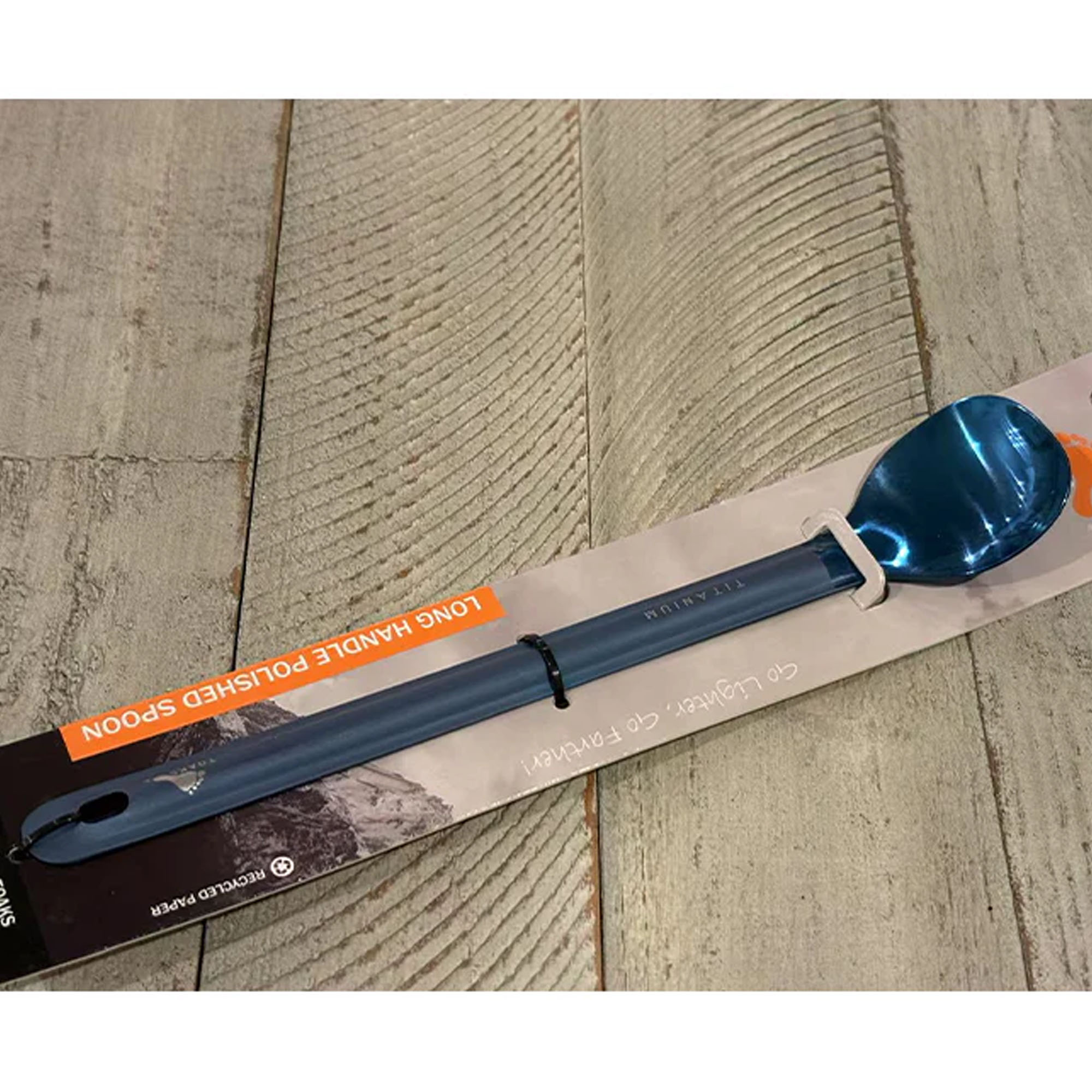 TOAKS Titanium Long Handled Spoon with Polished Bowl SLV-11