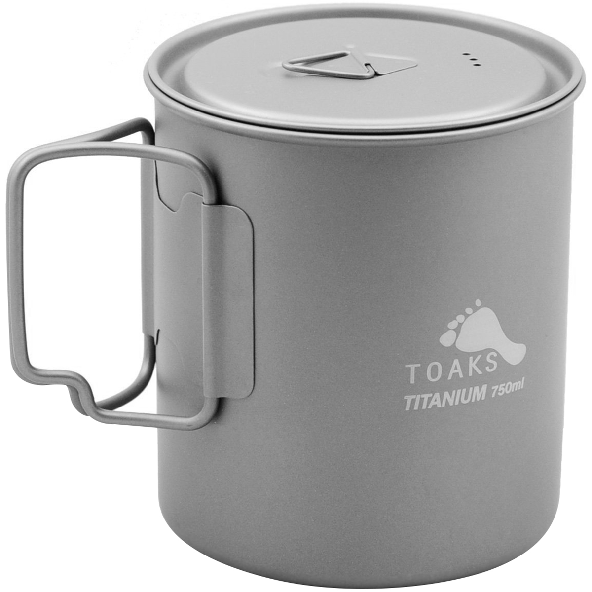 TOAKS Titanium Cook Pot with Foldable Handles and Lid Outdoor Camping