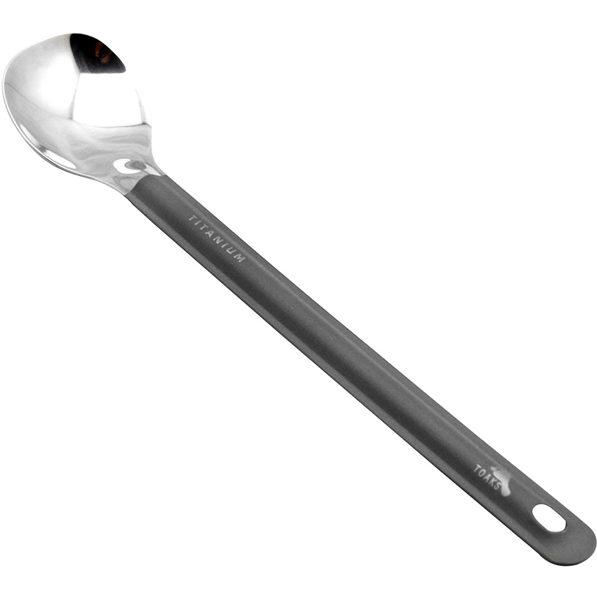 TOAKS Titanium Long Handled Spoon with Polished Bowl SLV11 Outdoor