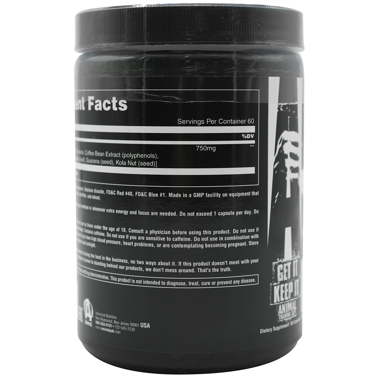 Universal Nutrition Animal Energy 60 Capsules Enhanced Focus and