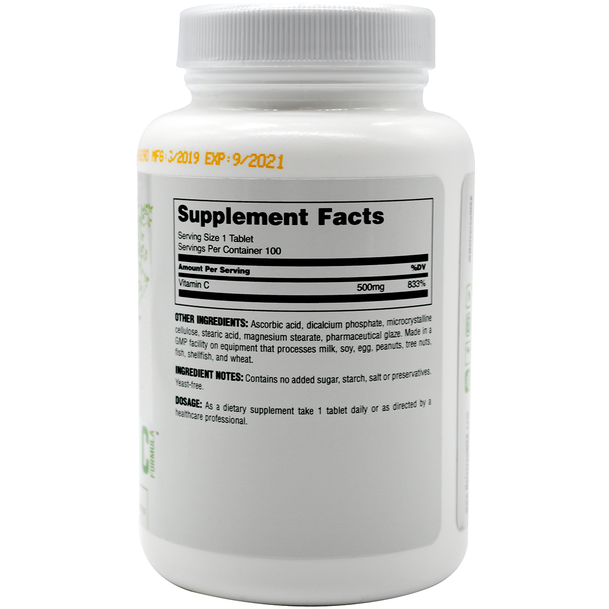 Universal Nutrition Formula Vitamin C Pills 500mg (100 ...