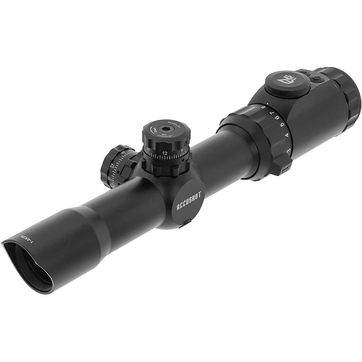 UTG 1-8X28 30mm MRC Scope with ACCU-SYNC Ring Mount - Black