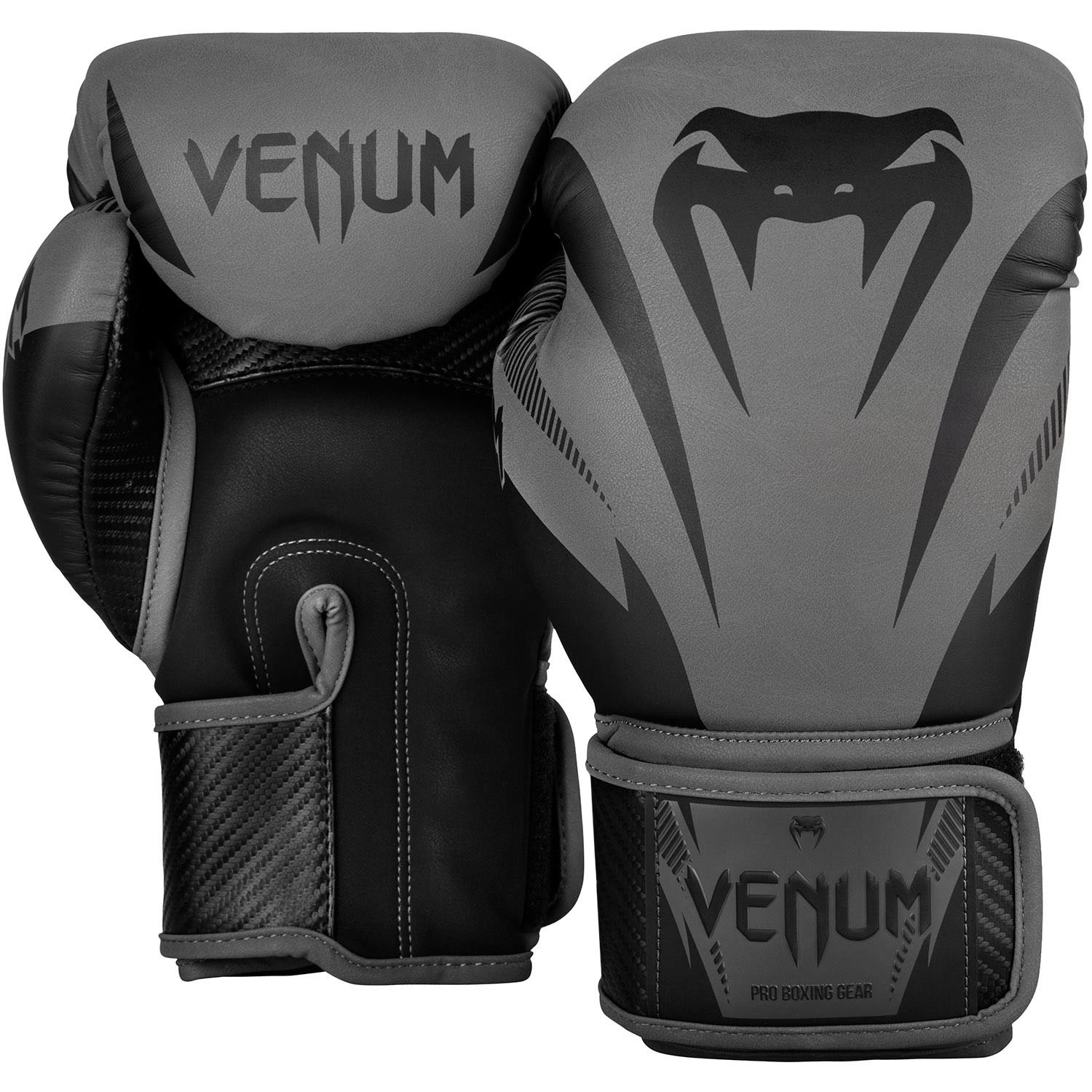 Venum Impact Hook and Loop Training Boxing Gloves - Gray
