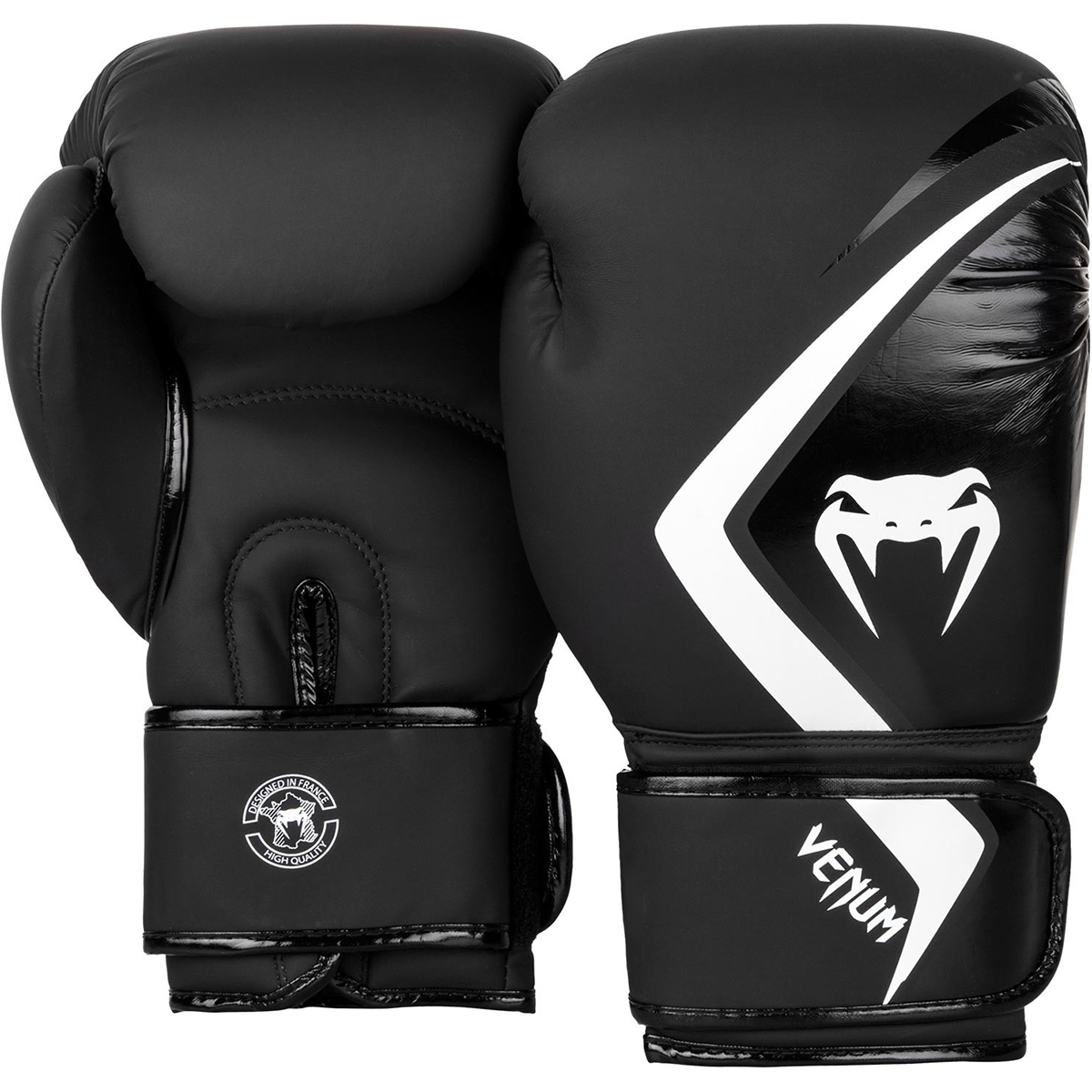 Venum Contender 2.0 Hook and Loop Boxing Gloves - Black/Gray/White