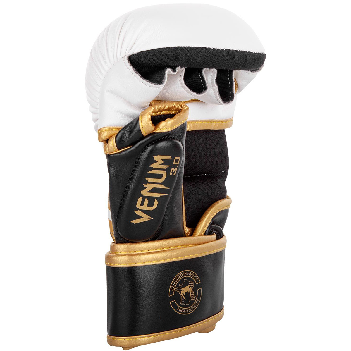 Venum Challenger 3.0 MMA and Boxing Sparring Gloves - White/Black/Gold