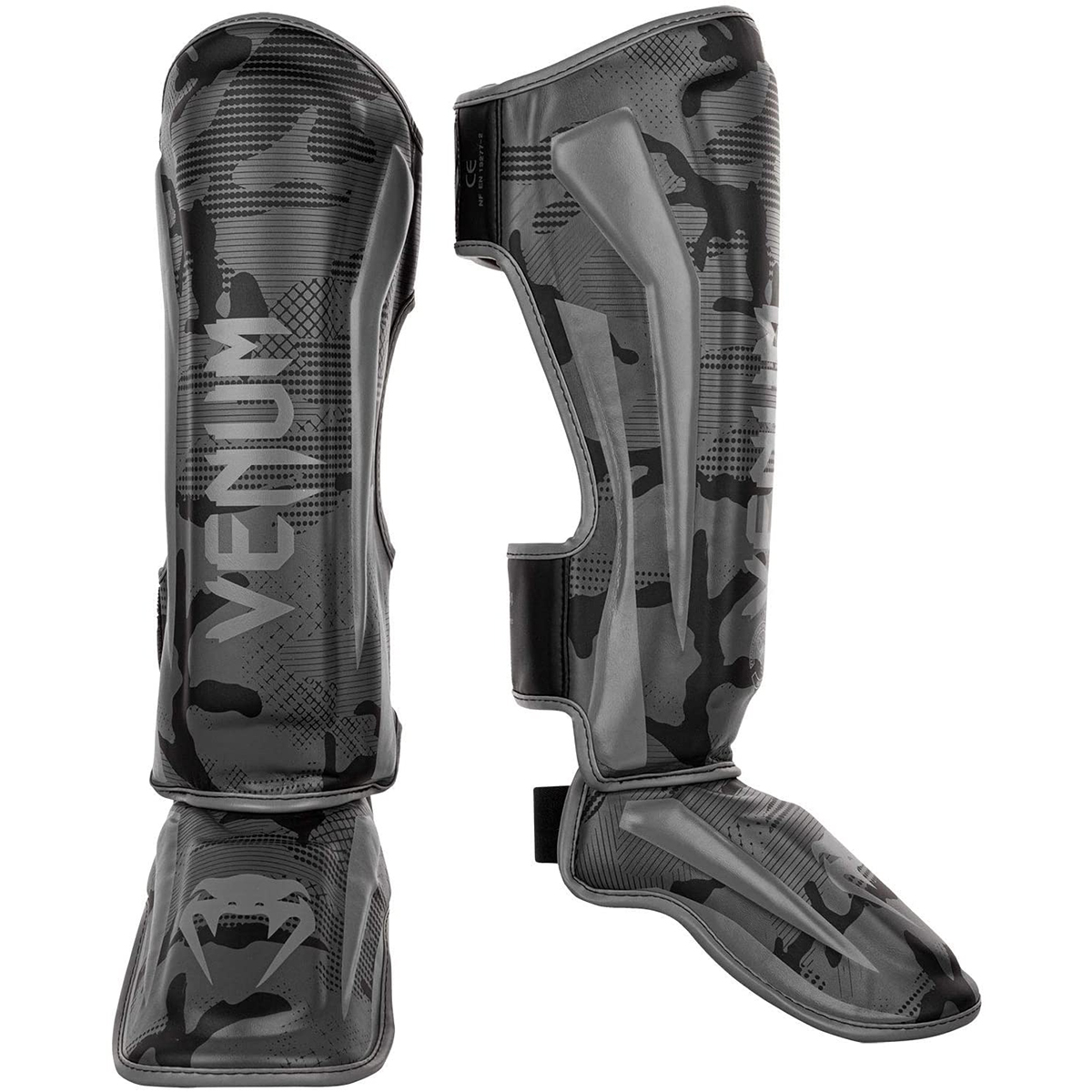 Venum Elite スタンドアップシンガード（カーキカモ　L） Venum Elite Standup Shin guards - Khaki/Black - Venum