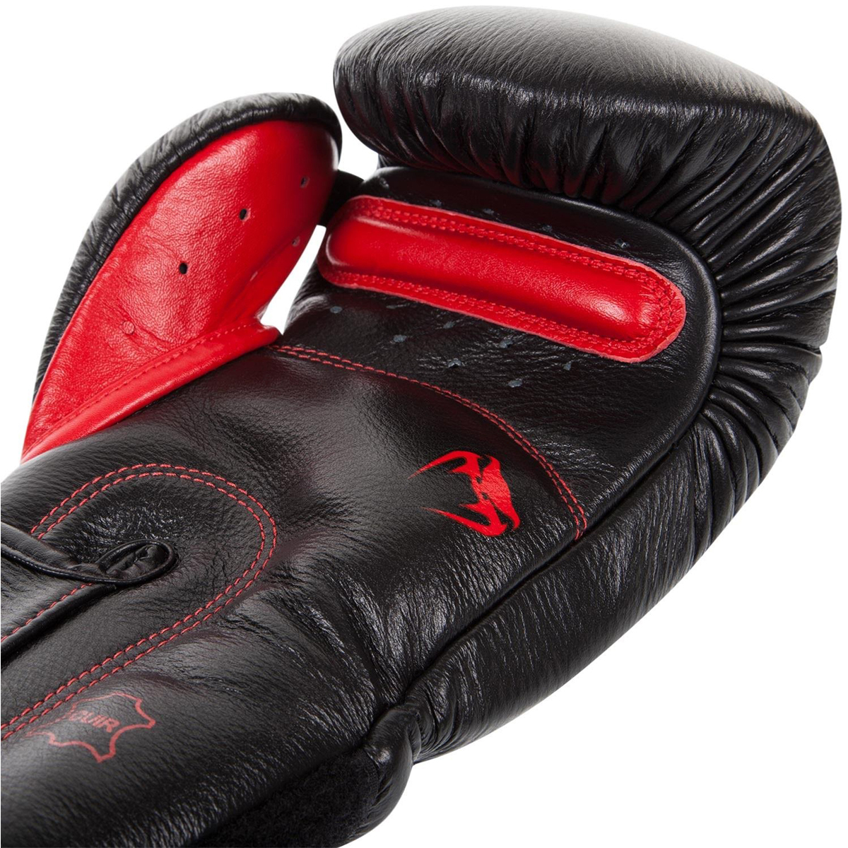 Venum Giant 3.0 Nappa Leather Hook and Loop Boxing Gloves - Black