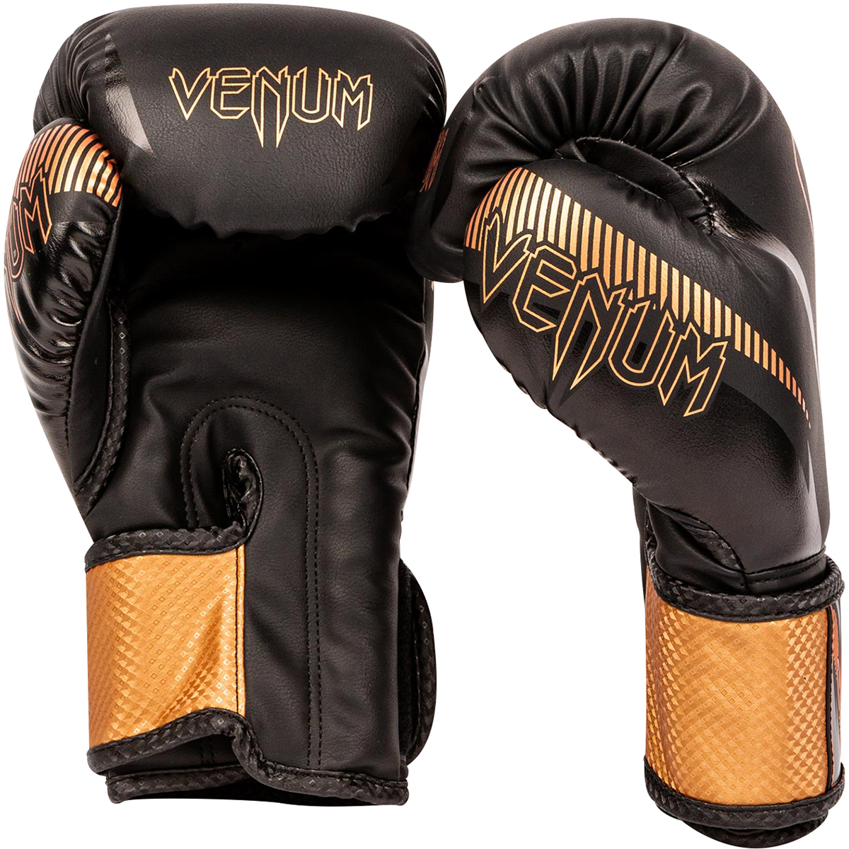 Venum Impact Hook and Loop Boxing Gloves - Black/Bronze | eBay