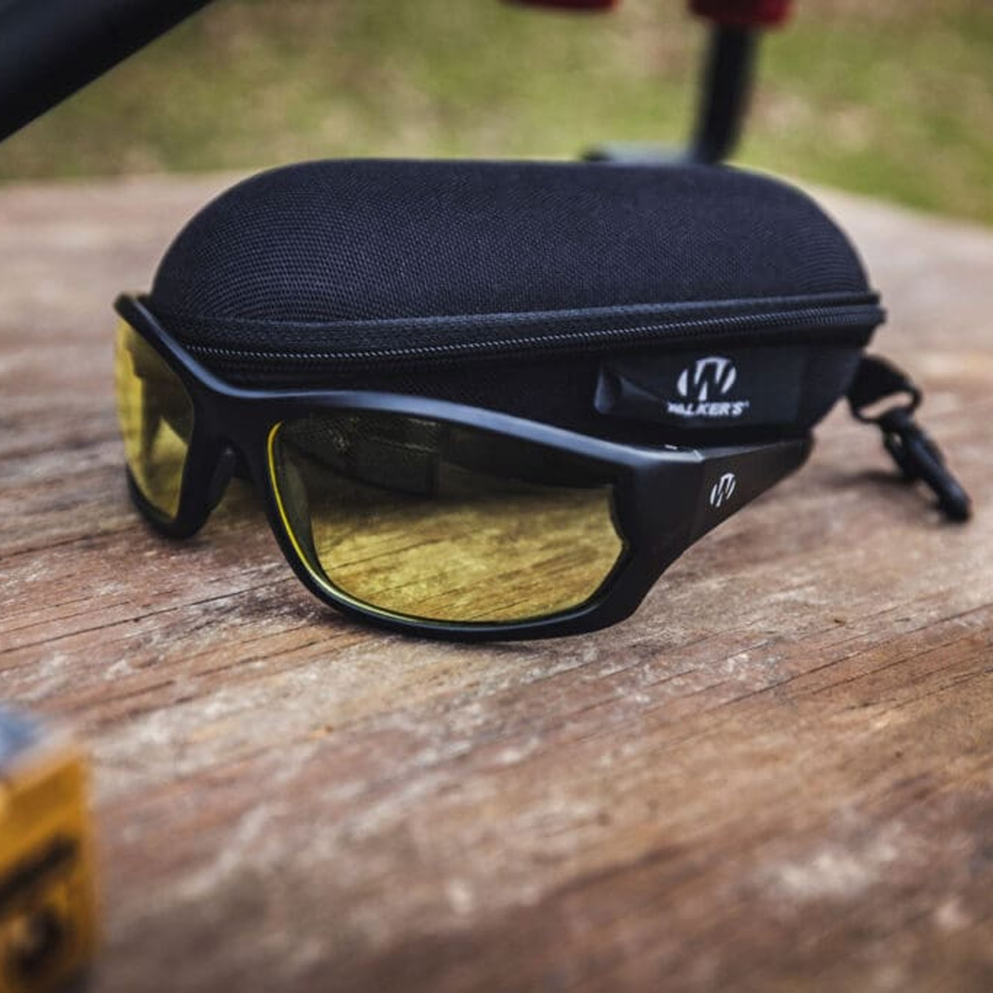 Walker's Tanker Open Full Frame Shooting Glasses w/Case