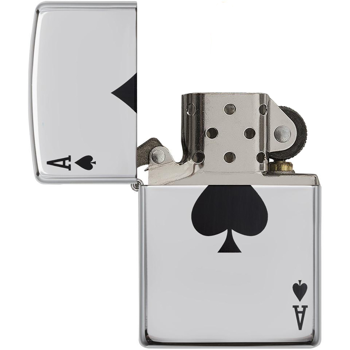 Zippo Lucky Ace High Polished Chrome Pocket Lighter eBay