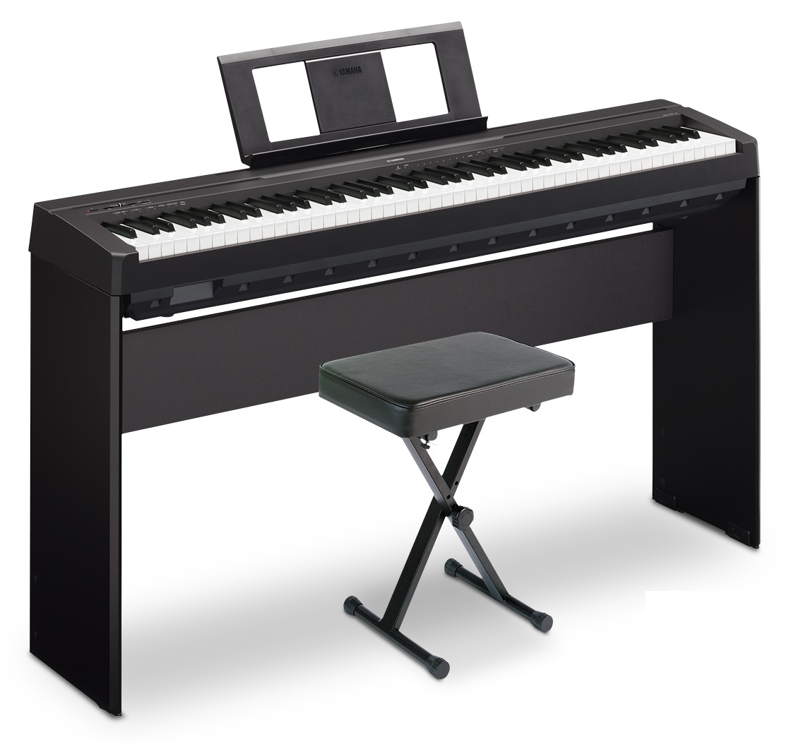 Yamaha P45 88Key Weighted Action Digital Piano Black with Wood Stand and Bench eBay