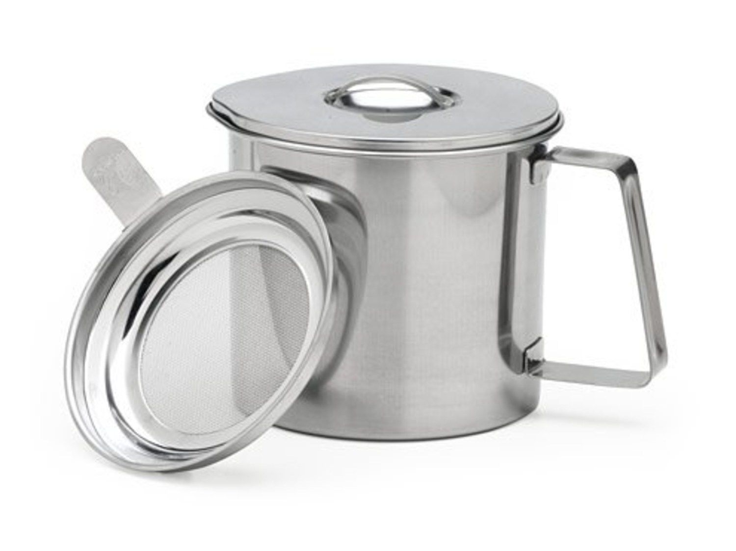 RSVP Stainless Steel 4 Cup Grease Keeper Saver Fryer's Friend Oil