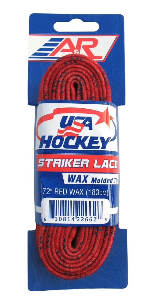 A&R Sports USA Hockey Laces Waxed Striker Laces Red 72 Inches