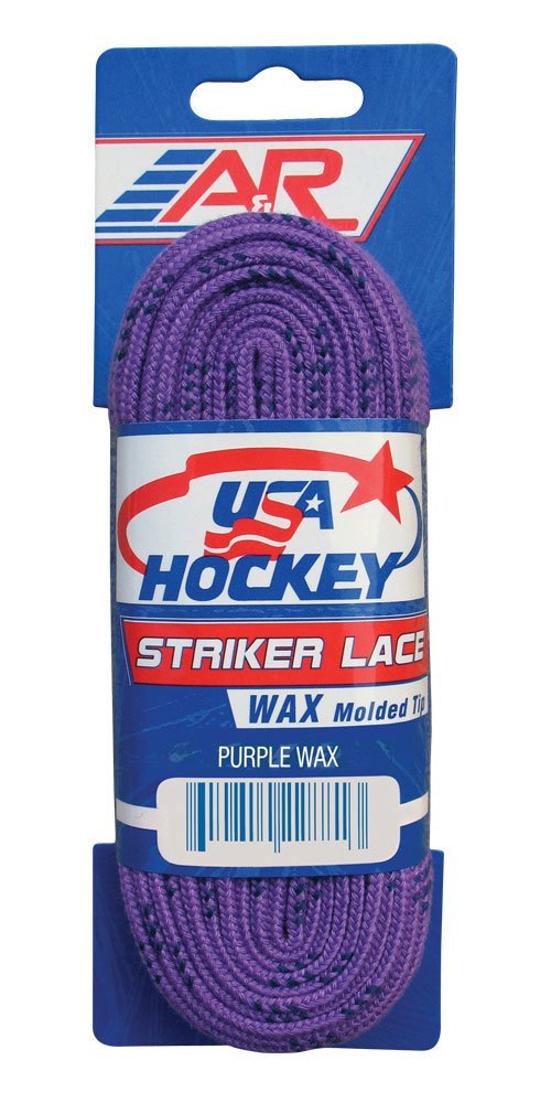 A&R Sports USA Hockey Laces Waxed Striker Laces Purple 72 Inches