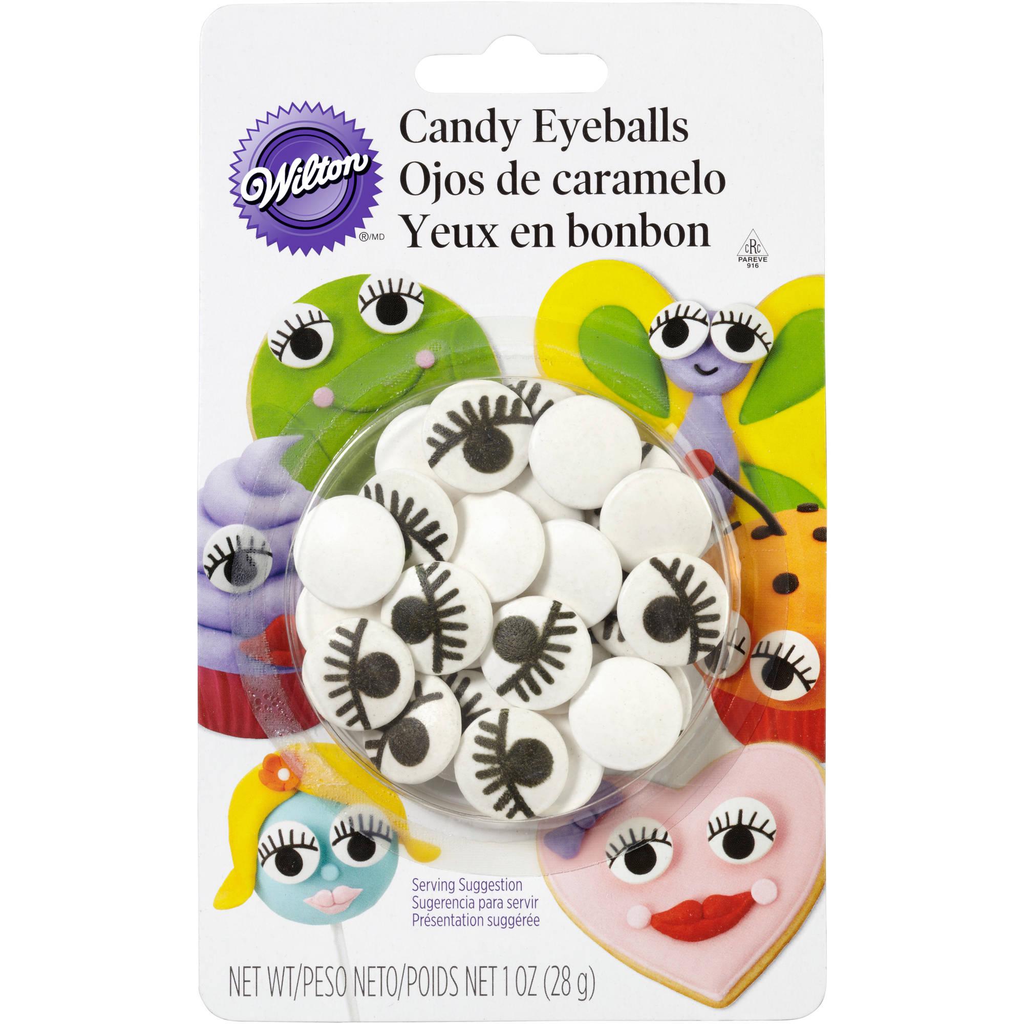 Wilton Edible Candy Eyeballs w/ Eyelashes, Cake Cookie Cupcake Icing Decorations eBay