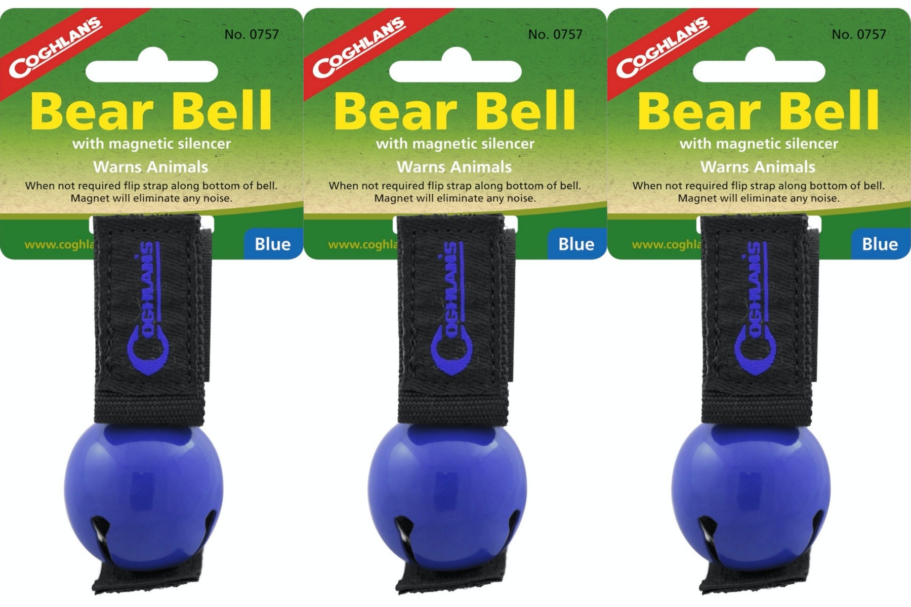 Coghlan's Bear Bell W/Magnetic Silencer Bag & Loop Strap Warns