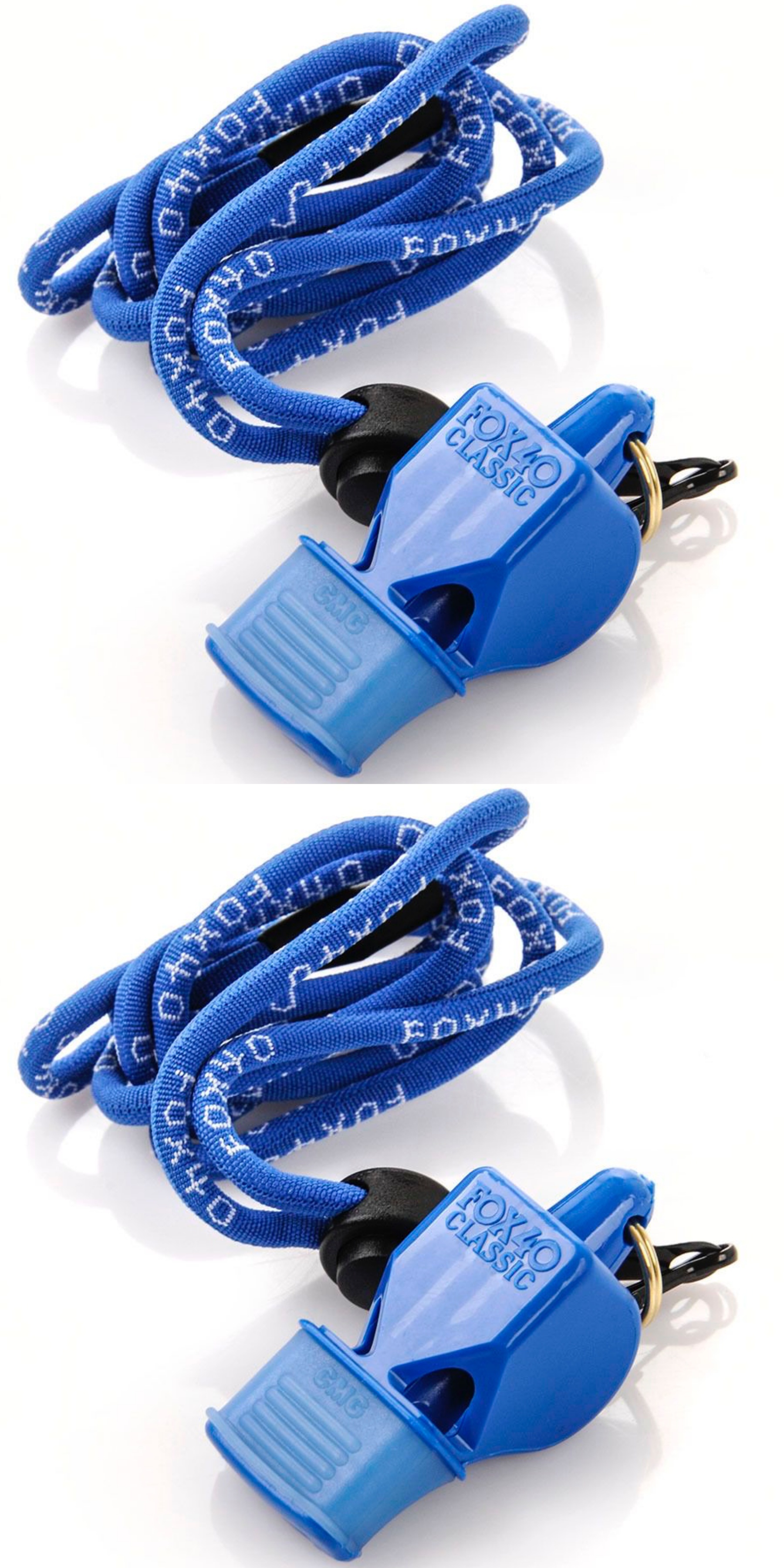Fox 40 Mini Pealess Whistle With Breakaway Lanyard - 109dB Compact Safety Whistle