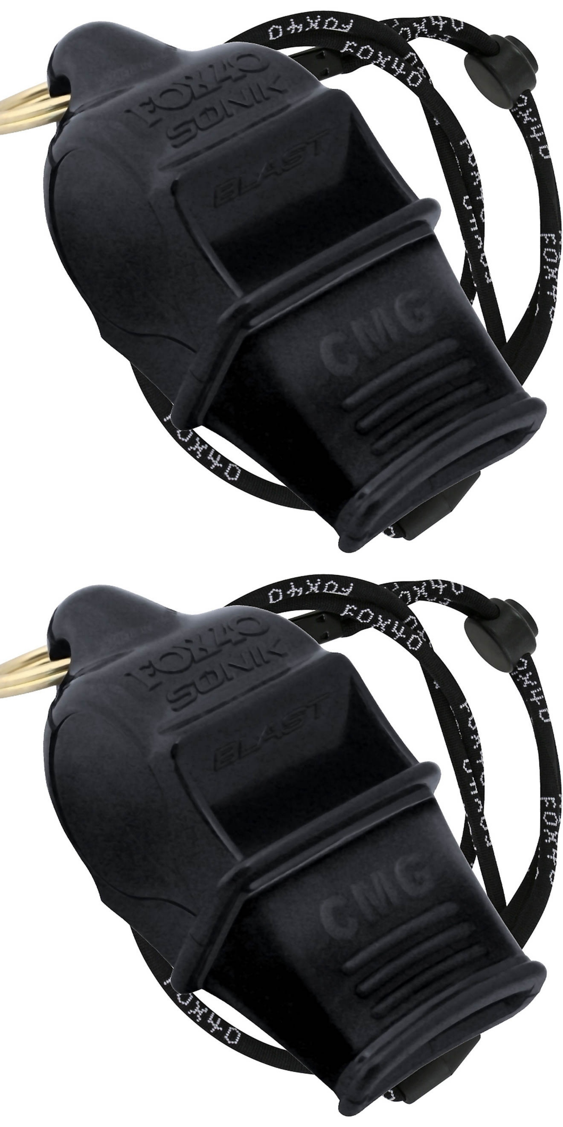 Fox 40 Sonik Blast CMG Whistle Black/White - Blade HQ