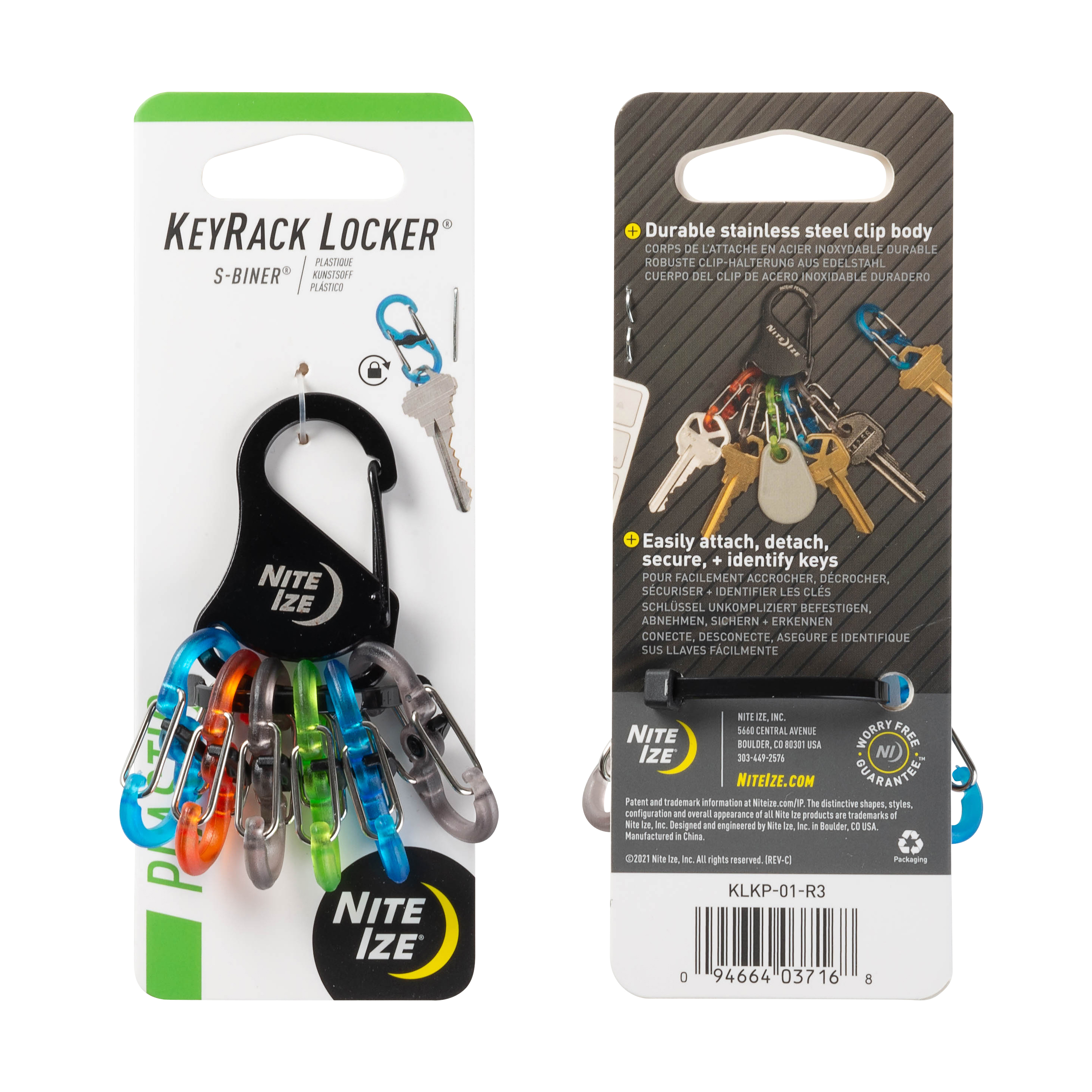 Nite Ize KeyRack Locker w/ Plastic S-Biners