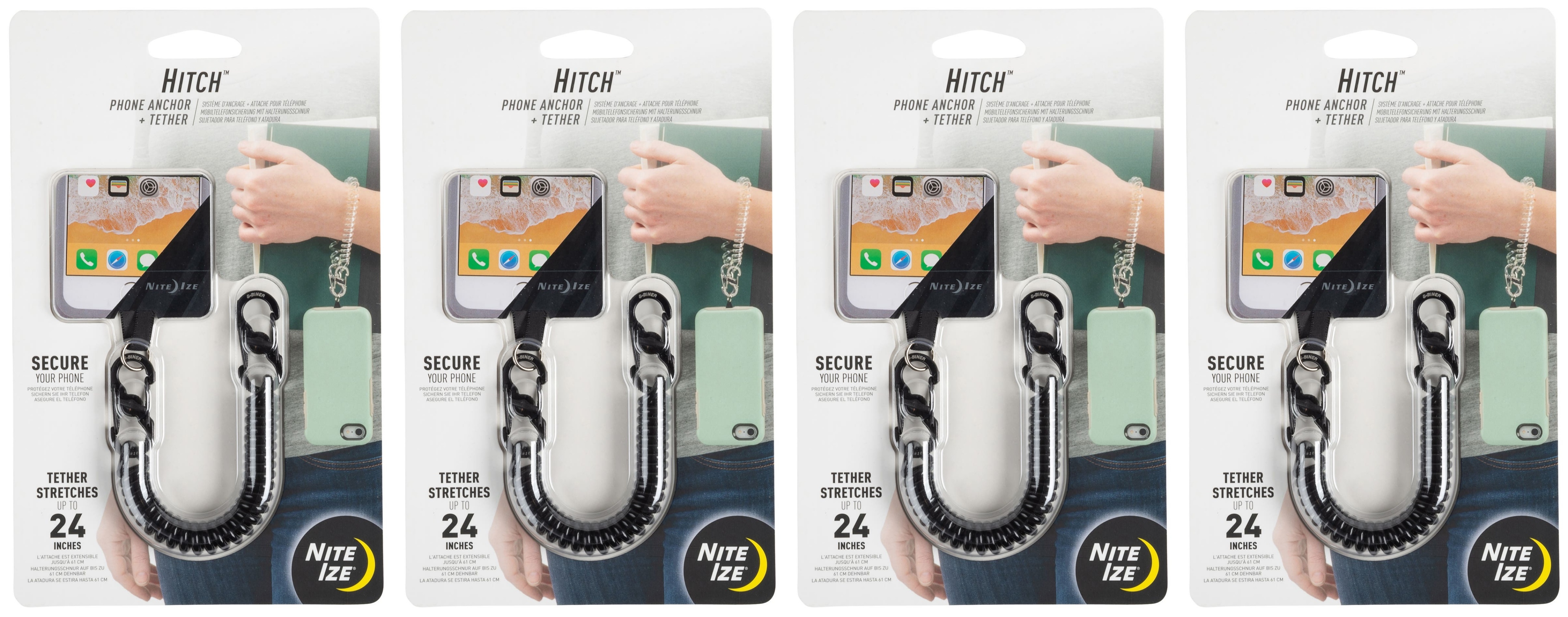 Nite Ize Hitch Phone Anchor + Tether - Black/Black (4-Pack) | eBay