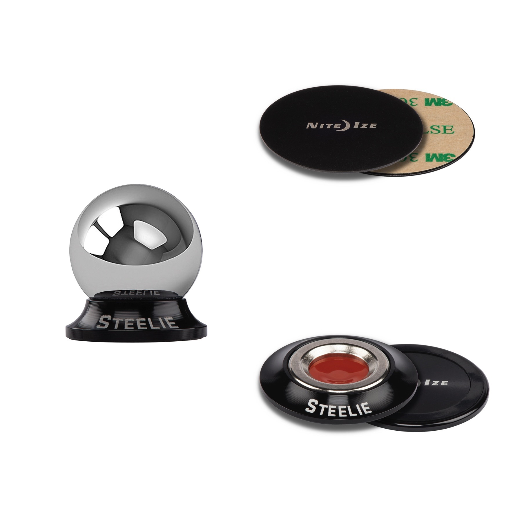 Nite Ize Steelie 360° Magnetic Mount Orbiter Dash Kit - 第 2/7 張圖片