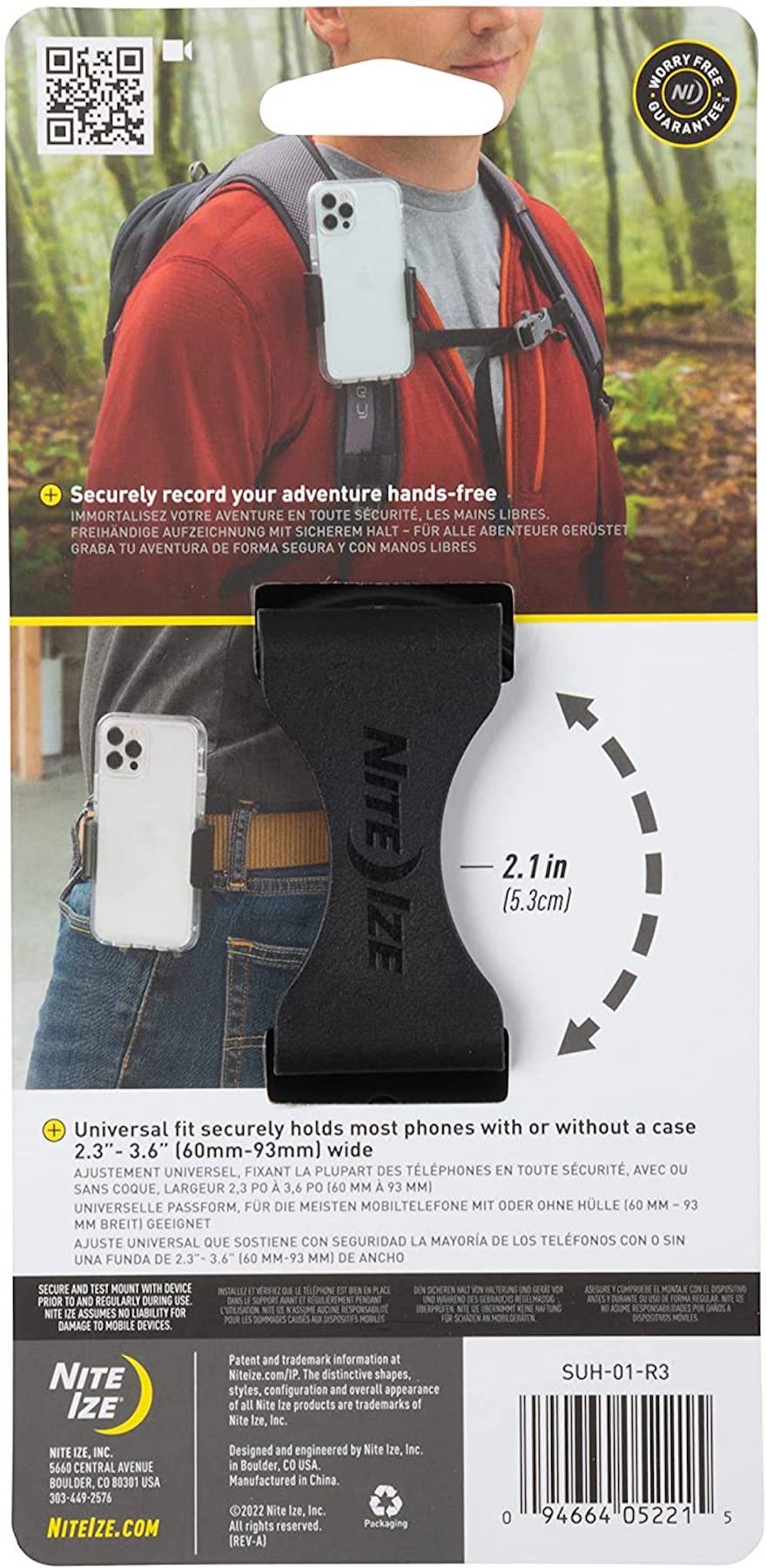 Supporto telefono ritagliabile Nite Size con compressione - Foto 2 di 4