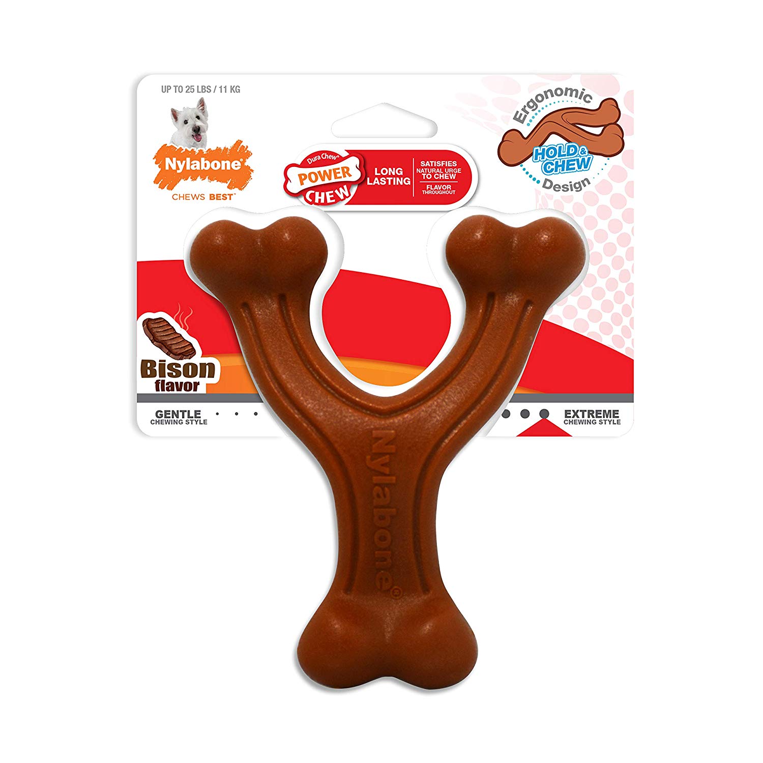 Nylabone Power Chew Bison Geschmack Querlenker kleines Spielzeug für Hunde - Bild 1 von 4