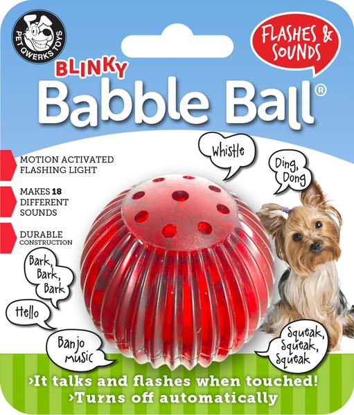 Pet Qwerks Small Blinky Babble Ball Flashes & Sounds Toy for Dogs - Picture 1 of 1