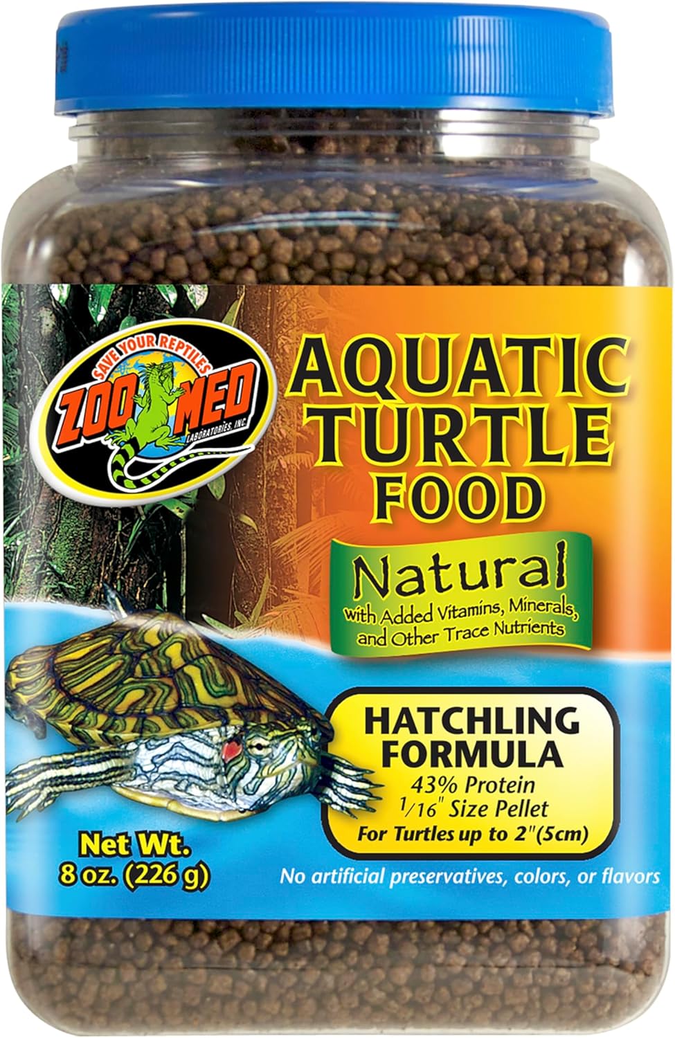 Zoo Med Aquatic Turtle Food Hatchling Formula Micro Pellets 8-Ounce
